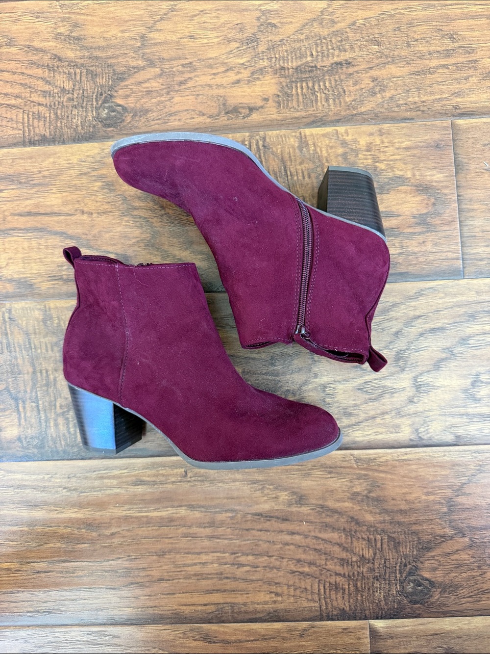 Burgundy ankle boot